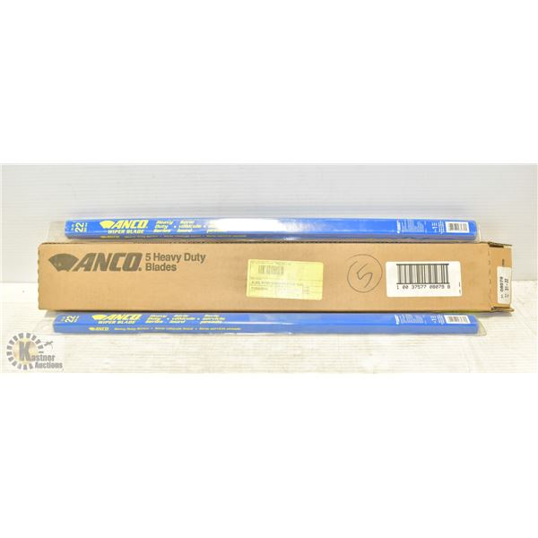 BOX OF 5 ARCO 5 HEAVY DUTY WIPER BLADES - 22" FLAT