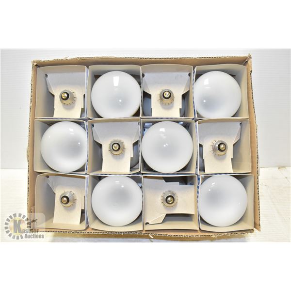 BOX OF INCANDESCENT PHILIPS LIGHT BULBS