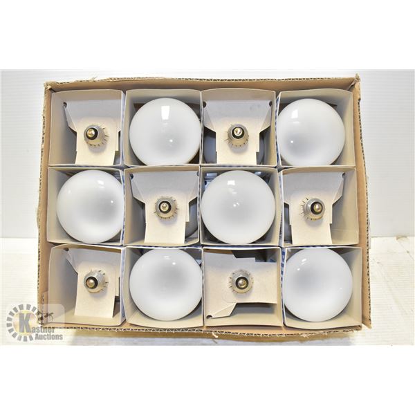 BOX OF INCANDESCENT PHILIPS LIGHT BULBS
