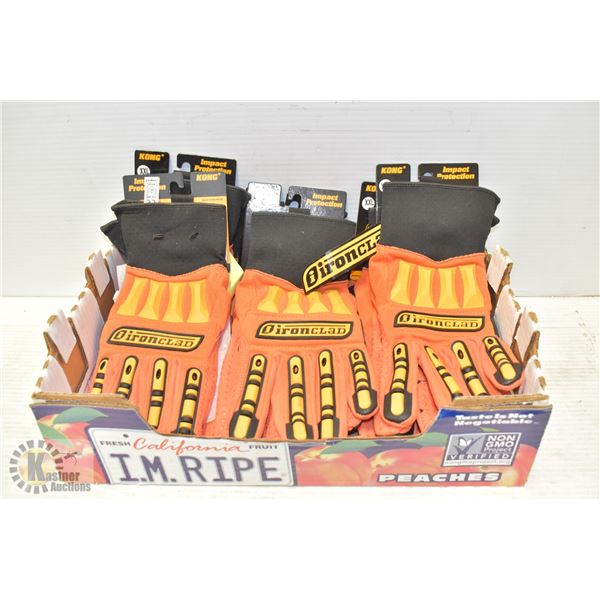 BOX WITH 6 NEW KONG XXL WORK GLOVES