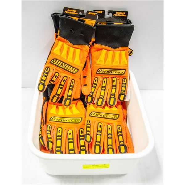 BIN WITH 6 NEW KONG XXL WORK GLOVES