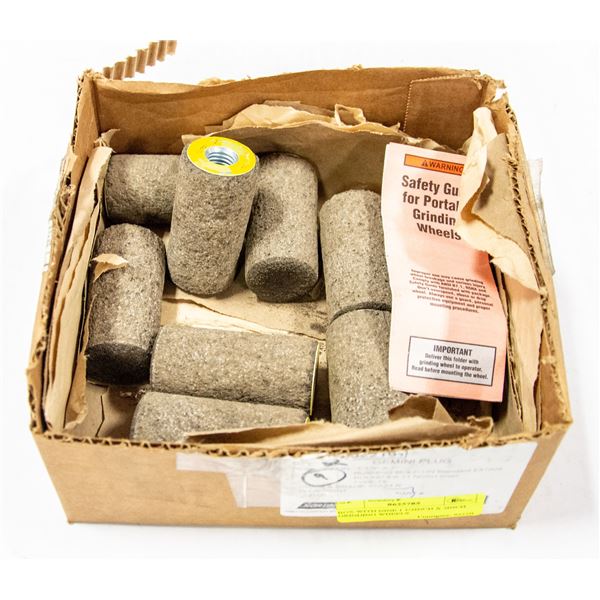BOX WITH NINE 1 1/2INCH X 3INCH GRINDING WHEELS