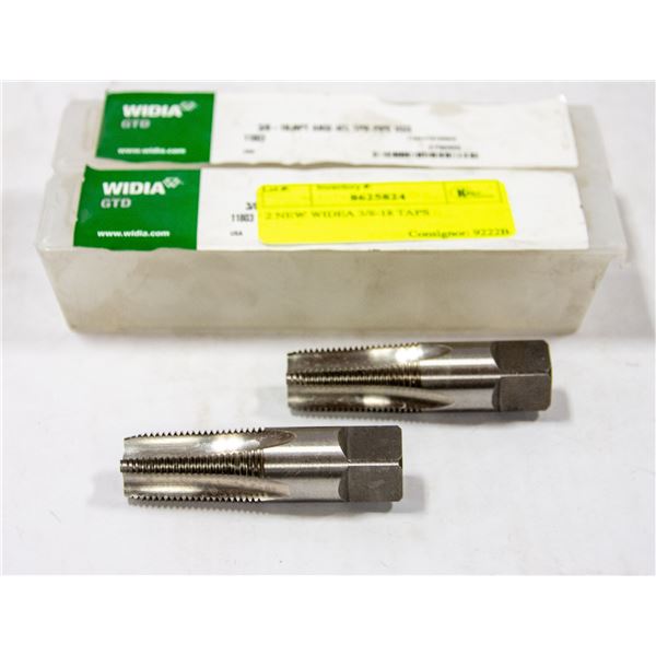 2 NEW WIDEA 3/8-18 TAPS