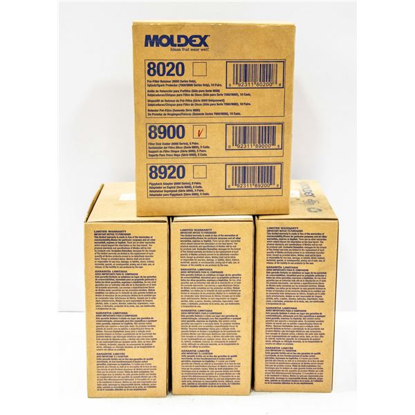 4 BOXES OF MOLDEX FILTER HOLDERS
