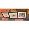 Image 1 : 3 FRAMED WALL ART PIECES APPROX 20" 24" EACH