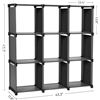 Image 3 : NEW REPACKAGED 9 BOX STORAGE SHELF, BLACK