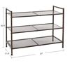 Image 1 : NEW REPACKAGED 3 TIER SHOE METAL SHOE RACK, BROWN