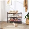 Image 2 : NEW REPACKAGED 3 TIER SHOE METAL SHOE RACK, BROWN
