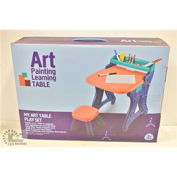 NEW IN BOX KIDS ART PAINTING LEARNING TABLE