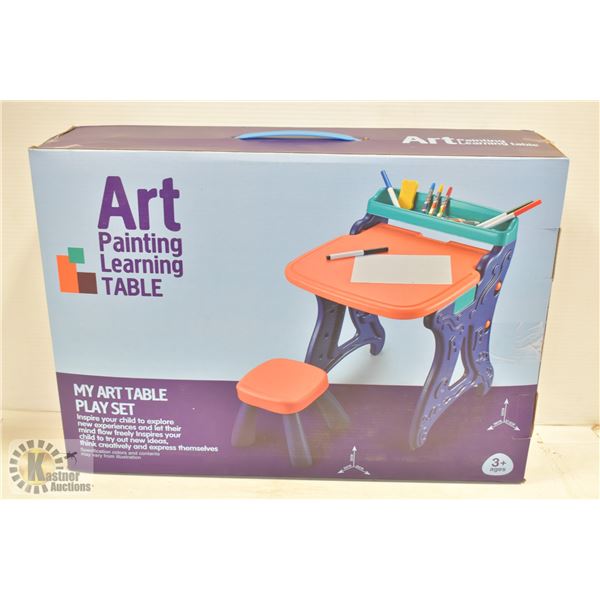 NEW IN BOX KIDS ART PAINTING LEARNING TABLE