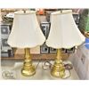 Image 1 : PAIR OF BRASS LAMPS APPROX 24" TALL