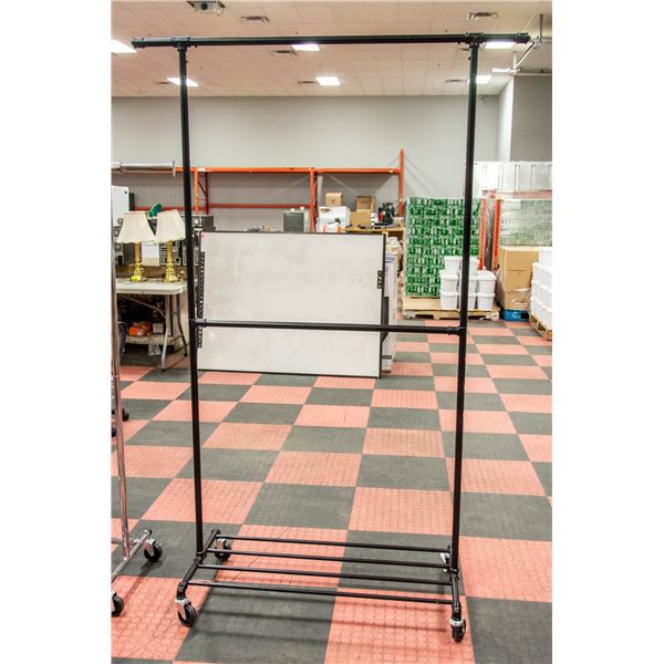 NEWLY ASSEMBLED 2 TIER CLOTHING RACK WITH