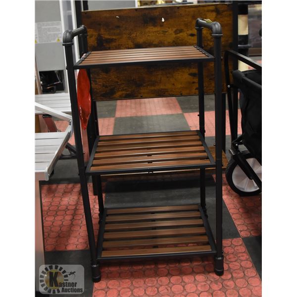 NEWLY ASSEMBLED VASAGLE 3 TIER STORAGE RACK WITH