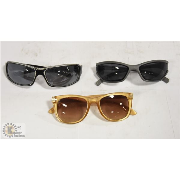3 PAIRS OF SUNGLASSES