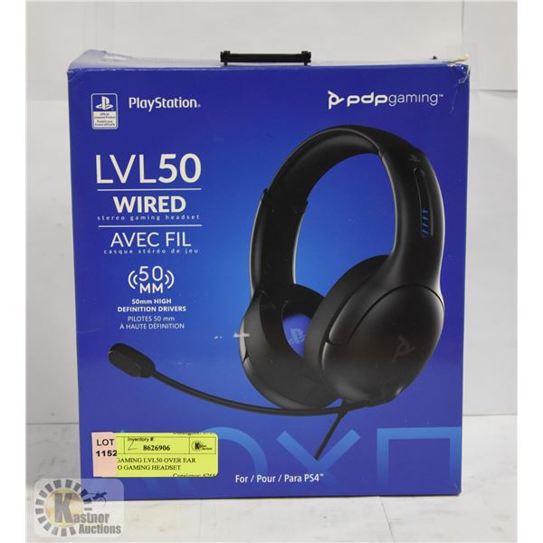 PDP GAMING LVL50 OVER EAR VIDEO GAMING HEADSET