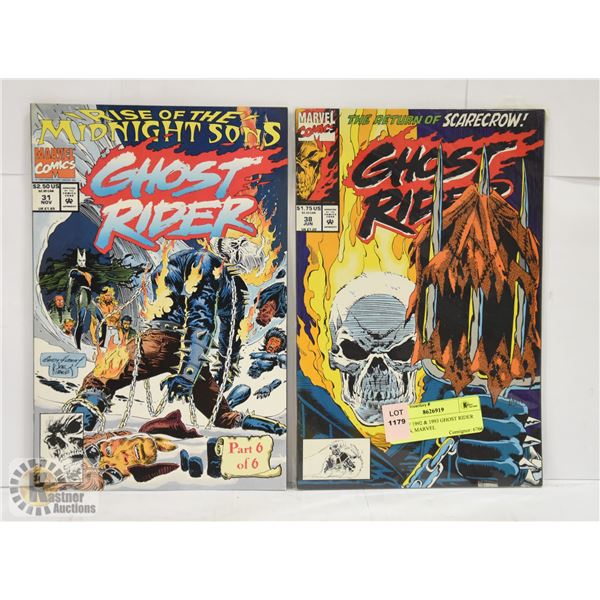 PAIR OF 1992 & 1993 GHOST RIDER COMICS, MARVEL
