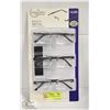 Image 1 : FOSTER GRANT READING GLASSES 3 PACK +2.50