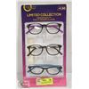 Image 1 : FOSTER GRANT LDS LTD READING GLASSES 3 PACK +1.50