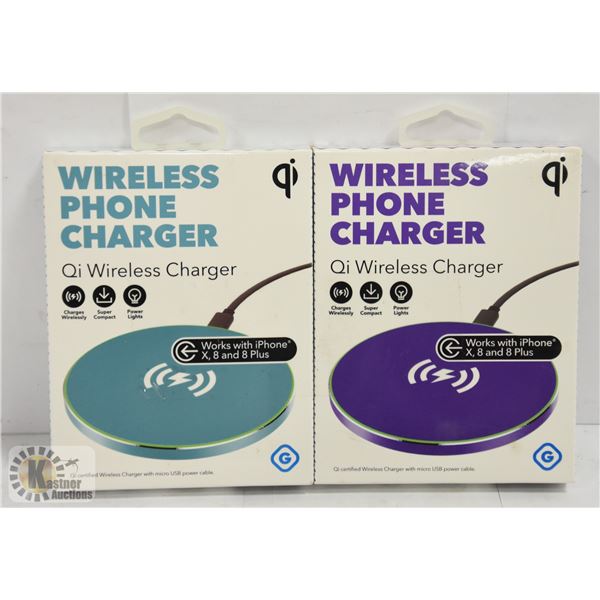 NEW GEMS WIRELESS QI CELLPHONE CHARGER - 2 PACK