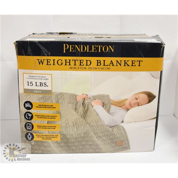 PENDLETON 15 LBS WEIGHTED BLANKET 48 IN X 72 IN