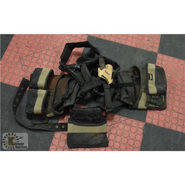 KUNNY'S PRO PADDED SUSPENDERS TOOL BELT W/ POUCHES