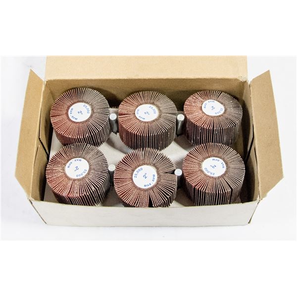 BOX WITH 10 NEW FLEXOVIT 100 GRIT SANDING WHEELS