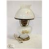 Image 1 : FLORAL MILK GLASS LAMP