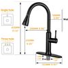 Image 3 : BLACK MATTE PULL DOWN KITCHEN FAUCET