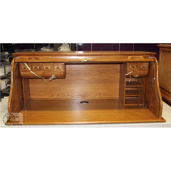 OAK ROLL TOP DESK TOP ONLY