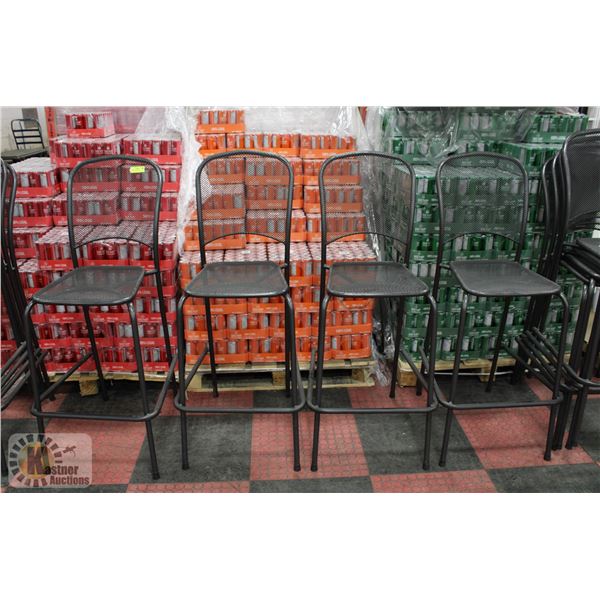 4 X METAL BAR STOOLS