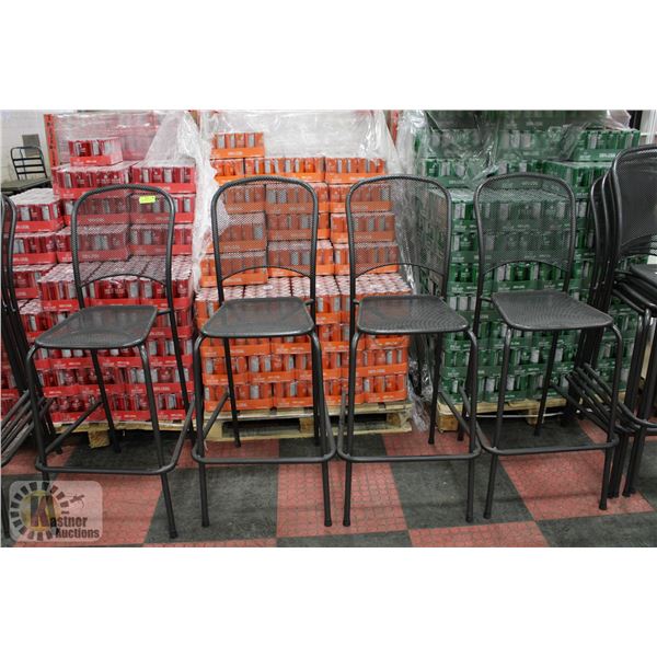 4 X METAL BAR STOOLS