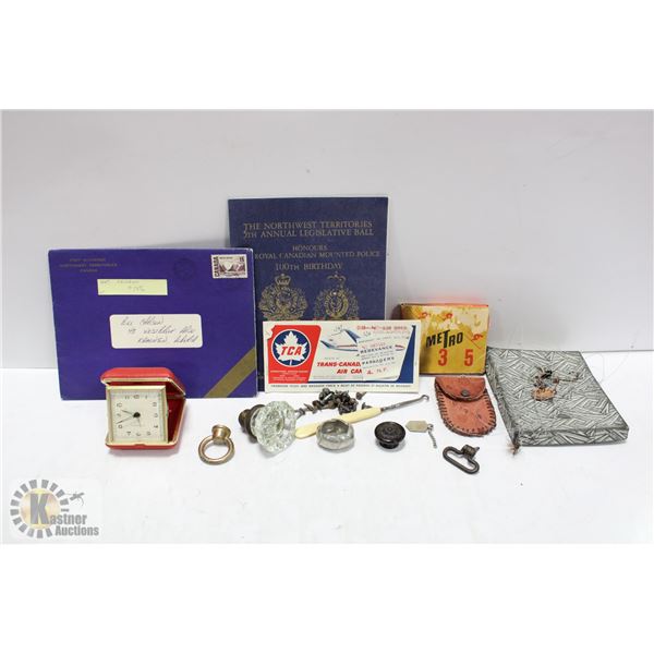 FLAT OF UNUSUAL ANTIQUES- NAILS, 1961 AIRLINES