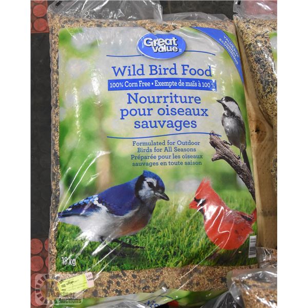 GREAT VALUE WILD BIRD FOOD 100% CORN FREE 18KG BAG