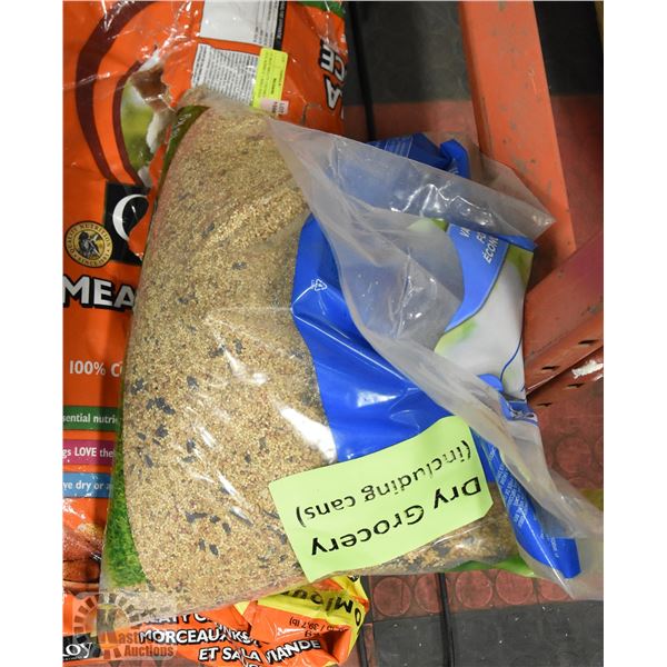 OL'ROY MEATY CHUNKS & GRAVY DOG KIBBLE + BIRD SEED