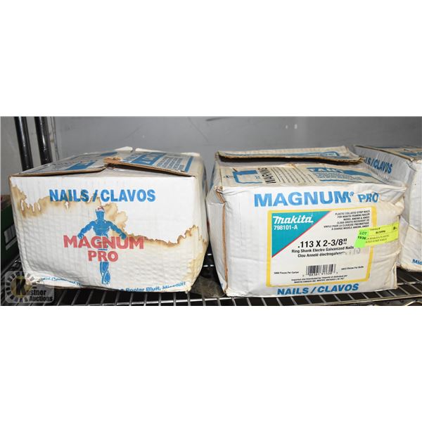 2 BOXES MAKITA PLASTIC COLLATED STRIP NAILS