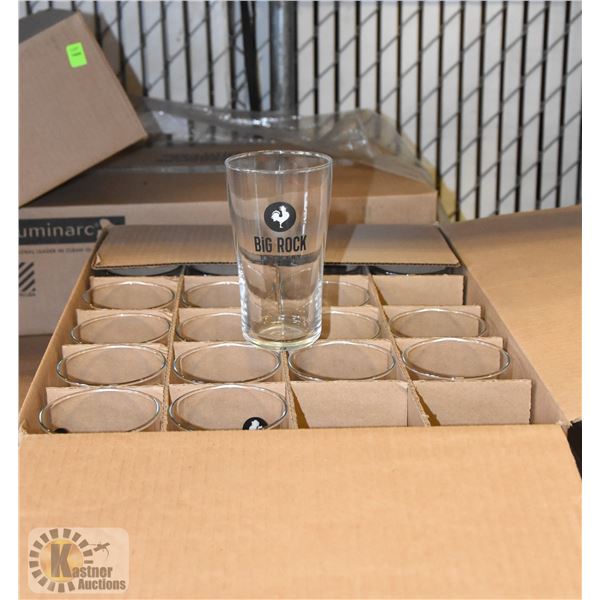 CASE OF 24 20 OZ BIG ROCK BEER GLASSES