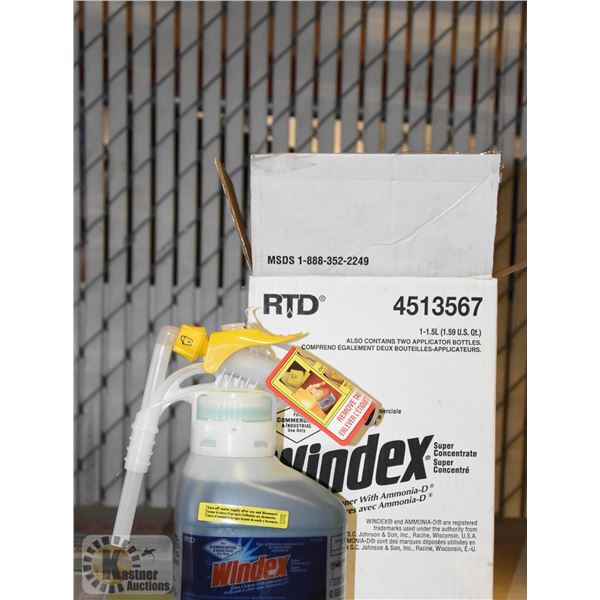 CASE OF COMMERCIAL WINDEX WITH BOTTLES