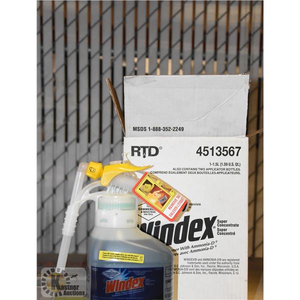 CASE OF COMMERCIAL WINDEX WITH BOTTLES