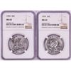 Image 1 : Lot of (2) 1959 Franklin Half Dollar Coins NGC MS63