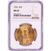 Image 1 : 1926 $20 St. Gaudens Double Eagle Gold Coin NGC MS64