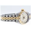 Image 3 : Rolex Ladies Two Tone White Index Fluted Datejust Wristwatch