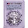 Image 1 : 2020-(P) $1 American Silver Eagle Coin PCGS MS70 FDOI Philadelphia Emergency Issue