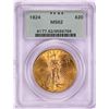 Image 1 : 1924 $20 St. Gaudens Double Eagle Gold Coin PCGS MS62 Old Green Holder