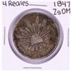 Image 1 : 1847 ZsOM Mexico 4 Reales Silver Coin