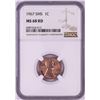 Image 1 : 1967 SMS Lincoln Memorial Cent Coin NGC MS68RD