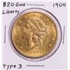 Image 1 : 1904 $20 Liberty Head Double Eagle Gold Coin