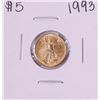 Image 1 : 1993 $5 American Gold Eagle Coin