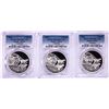 Image 1 : Lot of (3) 2016 Proof South Africa 2 Rand Cheetah Silver Coins PCGS PR70DCAM