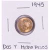Image 1 : 1945 Mexico Dos Y Medio Pesos Gold Coin