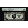 Image 1 : 1928A $20 Federal Reserve Note St. Louis Fr.2051-H PMG Choice Uncirculated 64